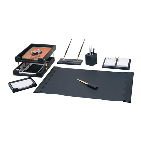 Набор настольный BESTAR «Ares» из дерева, 7 предметов, цвет «черное дерево»