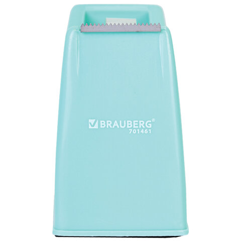 Диспенсер для клейкой ленты шириной до 26 мм, МЯТНЫЙ (лента в подарок! ), утяжеленный большой, BRAUBERG