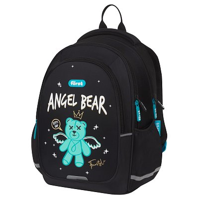 Рюкзак Först F-Cute «Angel bear» 37×29×17см, 3 отделения, 2 кармана, анатомическая спинка