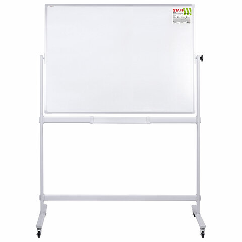 Доска магнитно-маркерная НА СТЕНДЕ 100×150 см, 2-сторонняя, STAFF