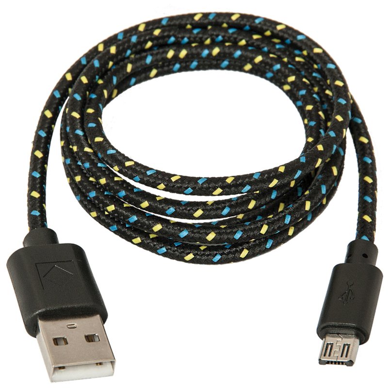 превью Кабель Defender USB08-03T USB2.0 (A) - microUSB (B), в оплетке, 1М, черный