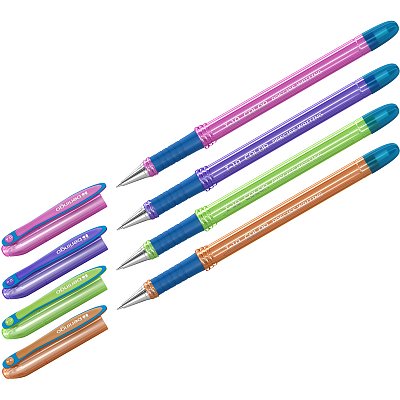 Ручка шариковая Berlingo «I-10 Color» 0.4мм, синяя, корпус ассорти