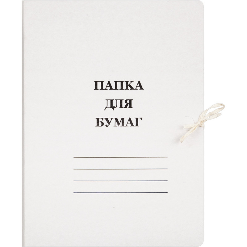превью Папка для бумаг с завязками (440 г/кв. м, мелованная, 10 штук в упаковке)
