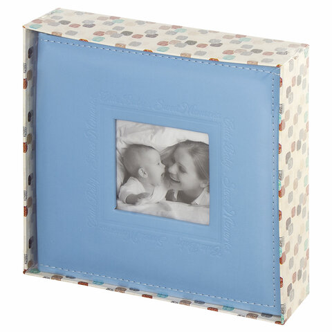 Фотоальбом BRAUBERG «Cute Baby» на 200 фото 10×15 смпод кожубумажные страницыбокссиний391142