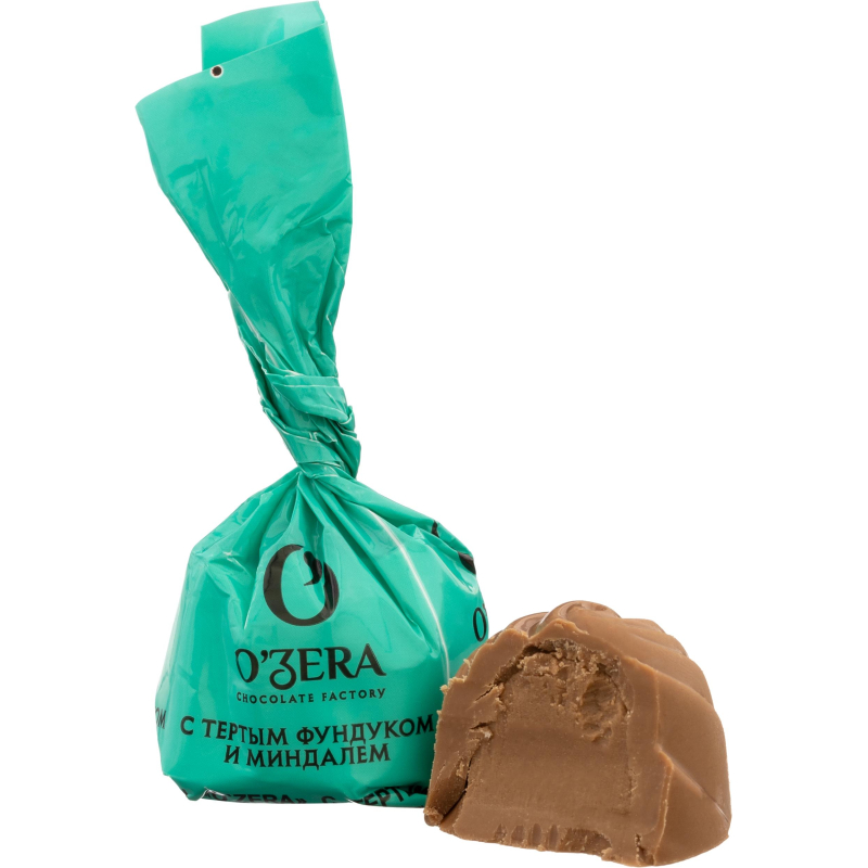 Конфеты шоколадные OZera с тертым фундуком и миндалем 500г УК754