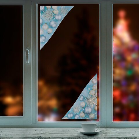 Украшение для окон и стекла ЗОЛОТАЯ СКАЗКА «Зимнее волшебство 4», 30×38 см, ПВХ