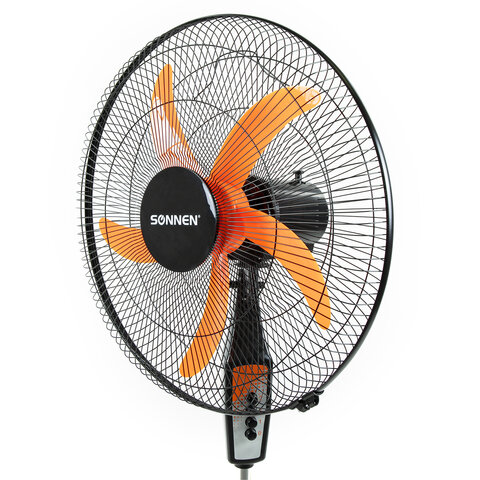 Вентилятор напольный, 3 режима, SONNEN, TF-50W-45-А304, d=45 см, 50 Вт, черный, 454789