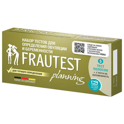 превью Тест на овуляцию и беременность FRAUTEST PLANNING, набор тест-полосок, 5+2 шт. 