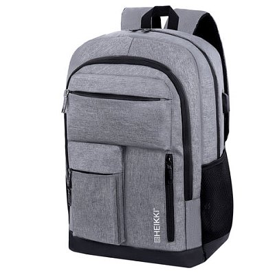 Рюкзак HEIKKI CONCORDANCE (ХЕЙКИ) универсальный, отделение для ноутбука, серый, 47×32x15 см