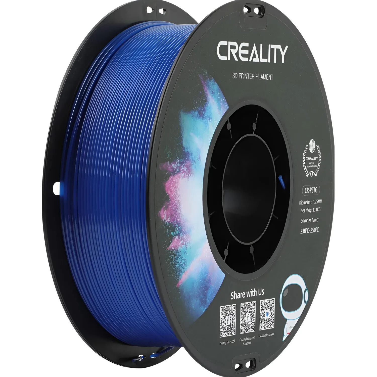 превью Пластик CR-PETG- Creality 1.75 м м 1 кг, синяя (3301030032)