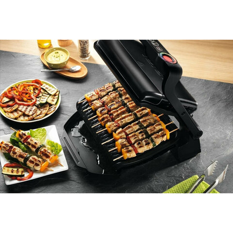 Электрогриль TEFAL GC714834, 2000 Вт, съемные панели, регулировка температуры, черный