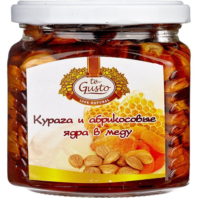 превью Мед Мед с курагой и ядрами абрикосовых косточек te Gusto 300г