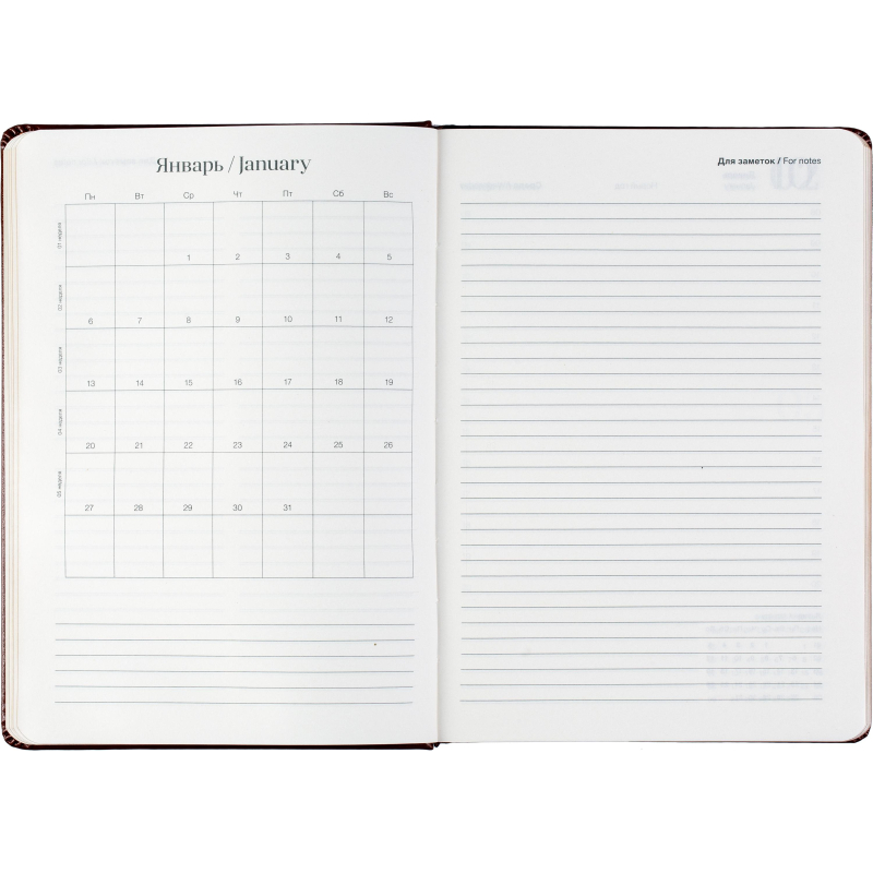 Ежедневник датированный 2025 IF 14×20см 176л. твердый Britannia I1607/brown