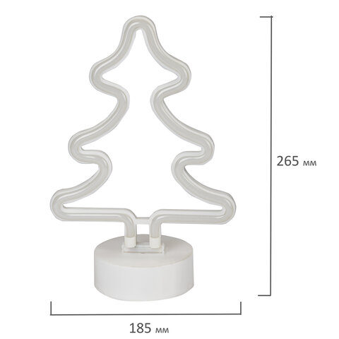 Светильник декоративный неоновый ЗОЛОТАЯ СКАЗКА «Ель», 18.5×26.5×10 см, на батарейках