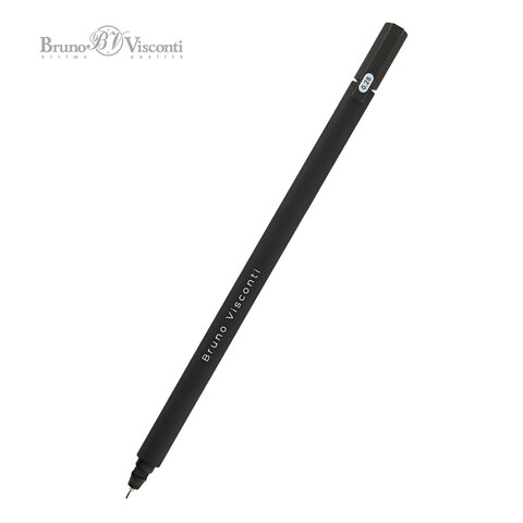 превью Ручка гелевая BRUNO VISCONTI «Super Slim Black», ЧЕРНАЯ, узел 0.28 мм, линия 0.2 мм