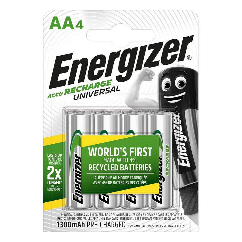 превью Аккумулятор АА 1300 мАч Energizer Universal 4 штуки в упаковке Ni-Mh