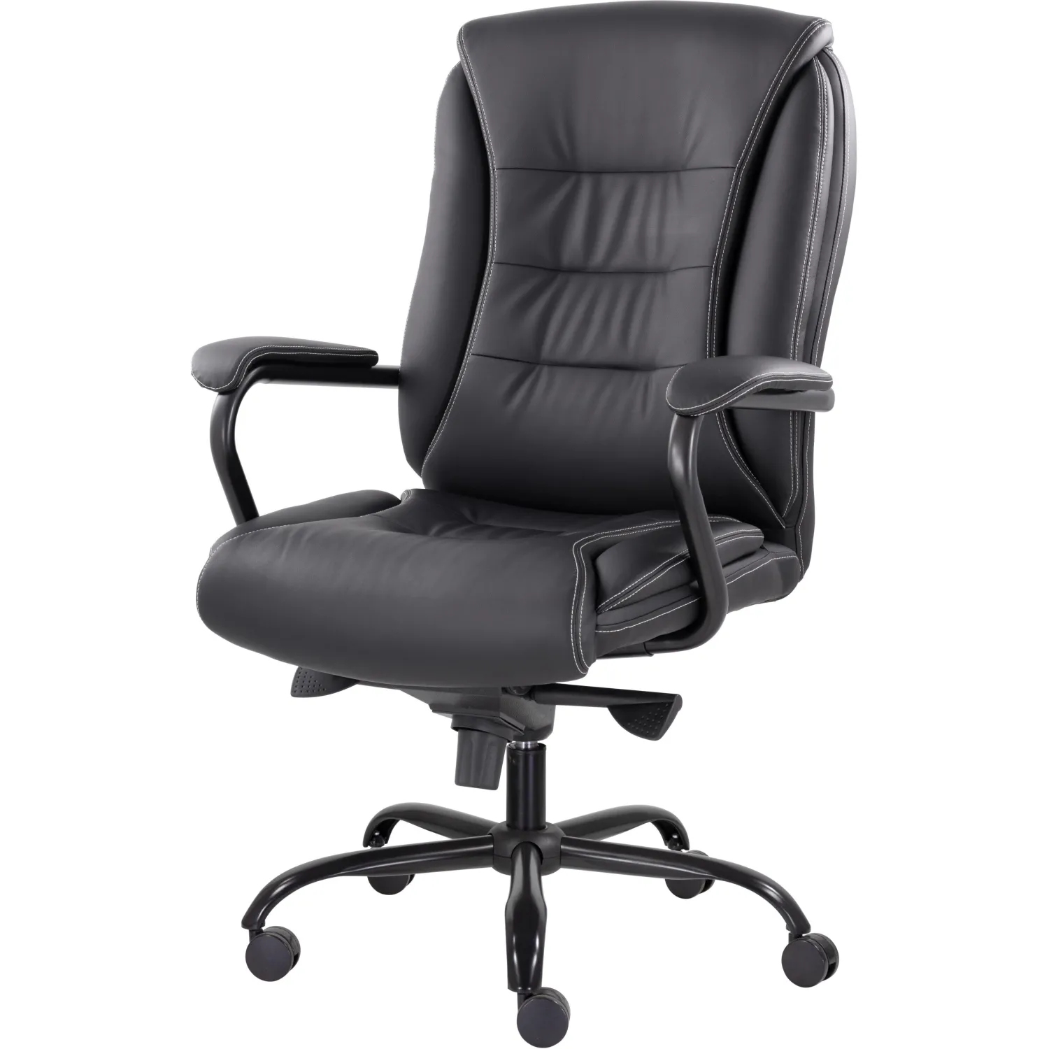 Кресло для руководителя Easy Chair СН-708 Ровер чёрное (экокожа, металл)