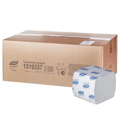 Бумага туалетная листовая Luscan Professional 2-слойная 30 пачек по 250 листов (артикул производителя 1519337)