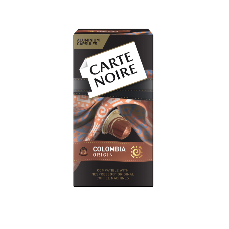Кофе в капсулах Carte Noire Colombia Origin, упаковка 5.2грx10шт