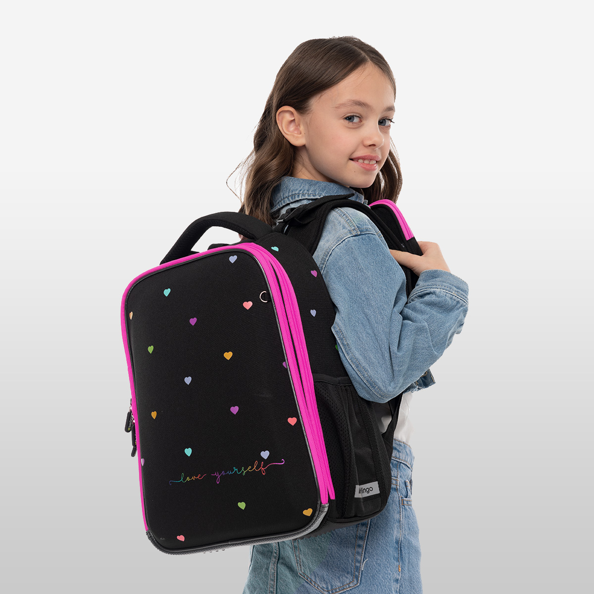 Ранец Berlingo Expert «Love Yourself» 37×28×16см, 2 отделения, 2 кармана, анатомическая спинка