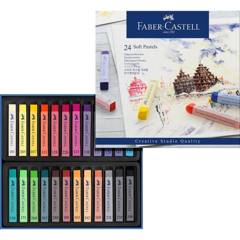 Пастель Faber-Castell «Soft pastels», 24 цв., картон. упак. 
