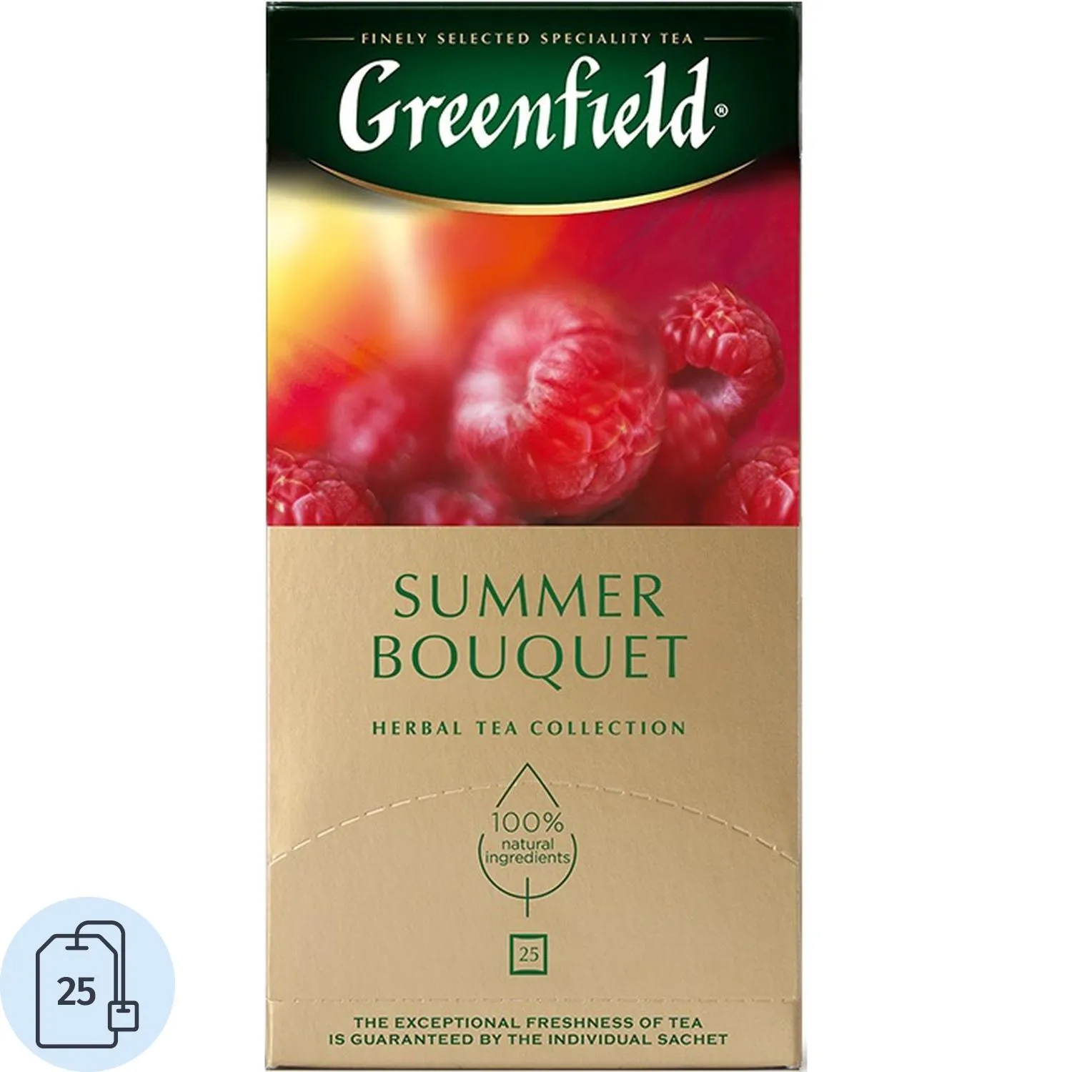 Чай ягодный фруктовый Greenfield Summer Bouquet 25 пакетиков (малина)