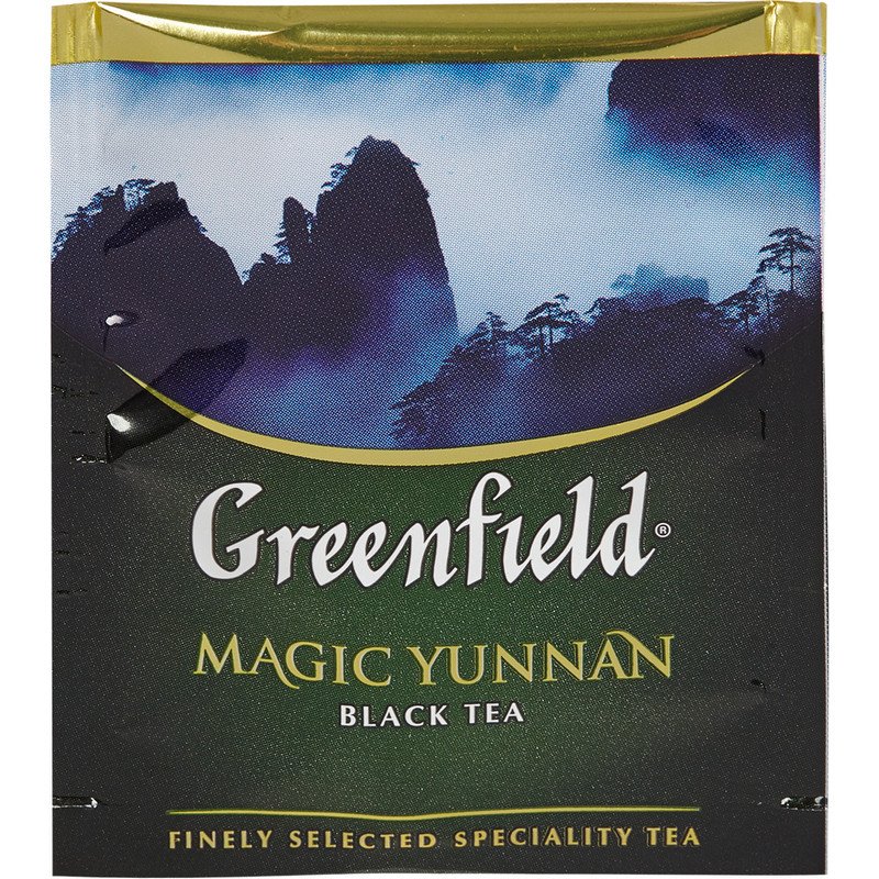 Чай GREENFIELD «Magic Yunnan» («Волшебный Юньнань»), черный, 100 пакетиков в конвертах по 2 г