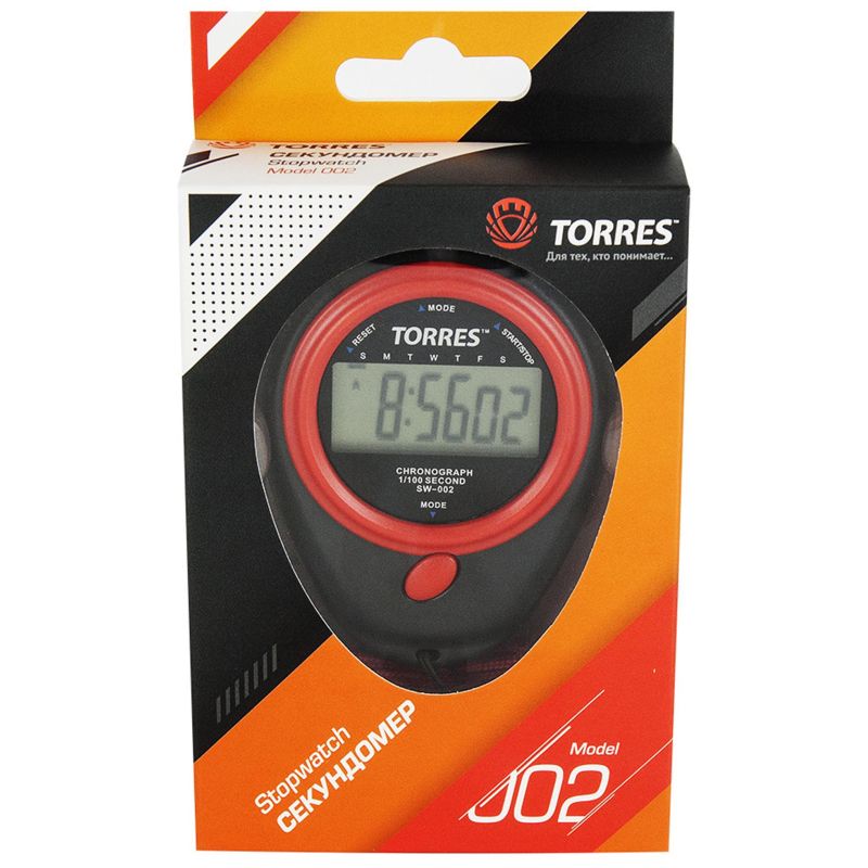 Секундомер TORRES (часы, будильник, дата, шнур с карабином) spt0010741