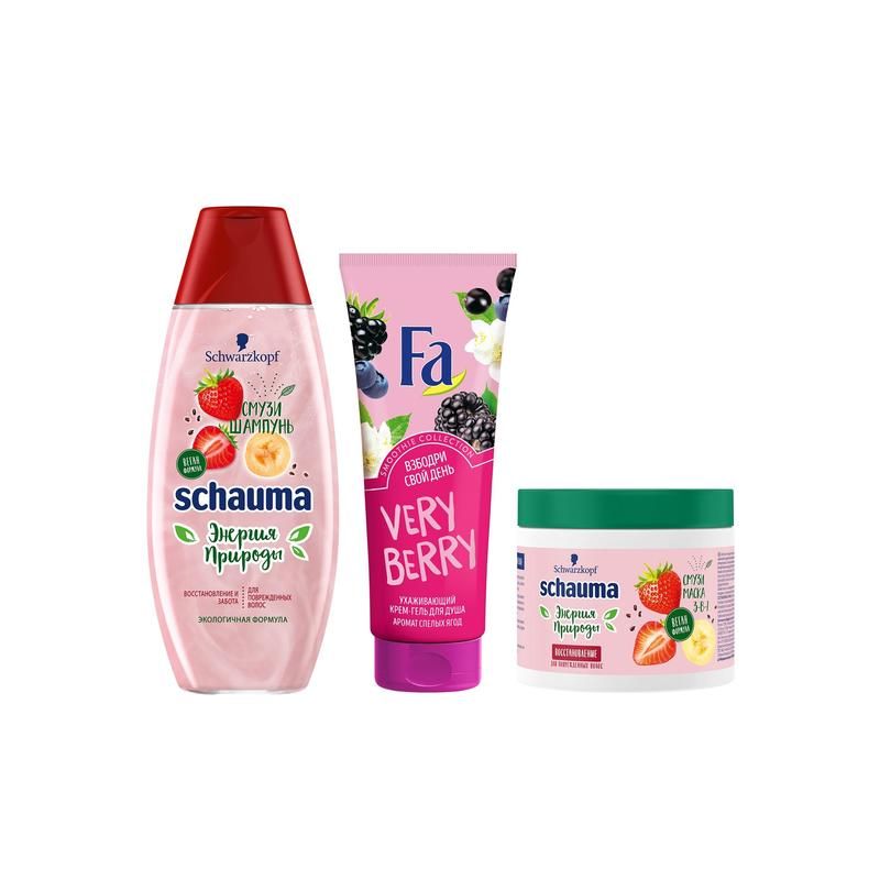 Подарочный набор женский Henkel (шампунь Schauma, маска для волос Schauma, гель для душа Fa)