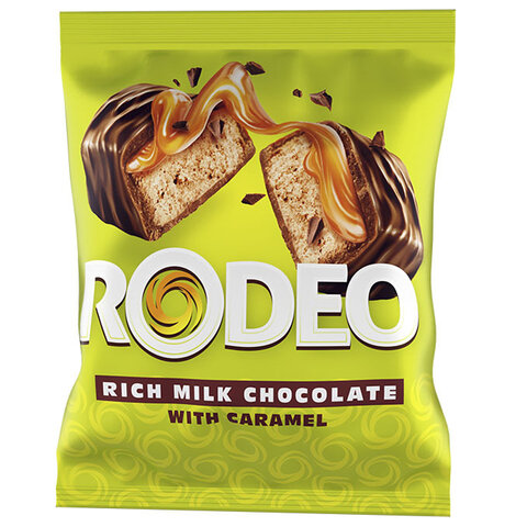 Конфеты шоколадные RODEO SOFT с мягкой карамелью и нугой, 500 г, пакет