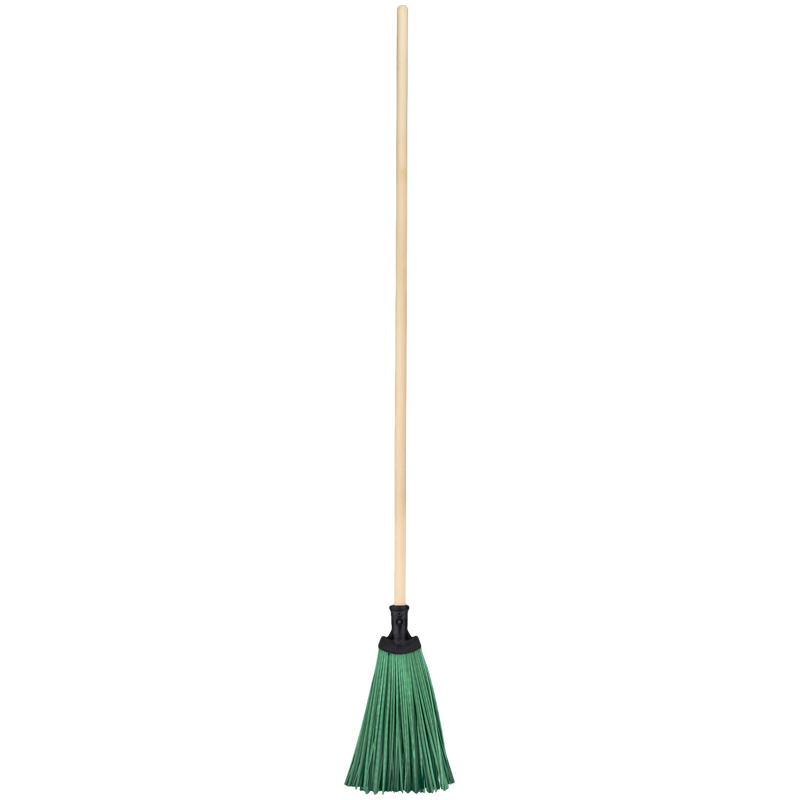 превью Метла OfficeClean, для улицы, веерная, с деревянным черенком 120см