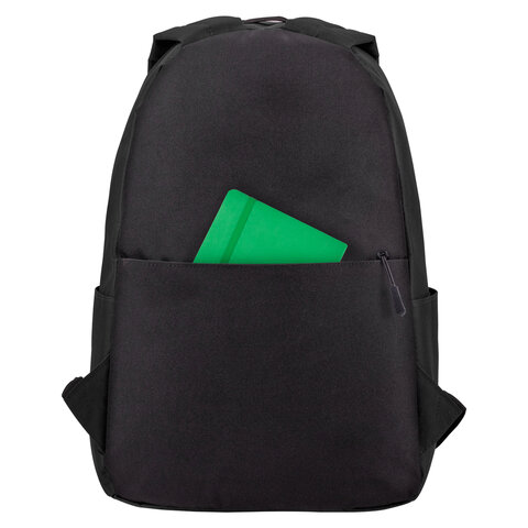 Рюкзак BRAUBERG POSITIVE универсальный, потайной карман, «Black», 42×28х14 см