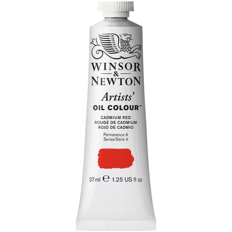 превью Краска масляная профессиональная Winsor&Newton «Artists' Oil», 37 мл, красный кадмий