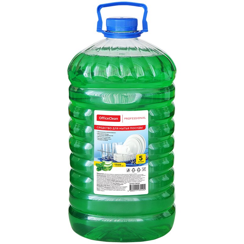 превью Средство для мытья посуды OfficeClean Professional «Алоэ и зеленый чай», ПЭТ, 5л