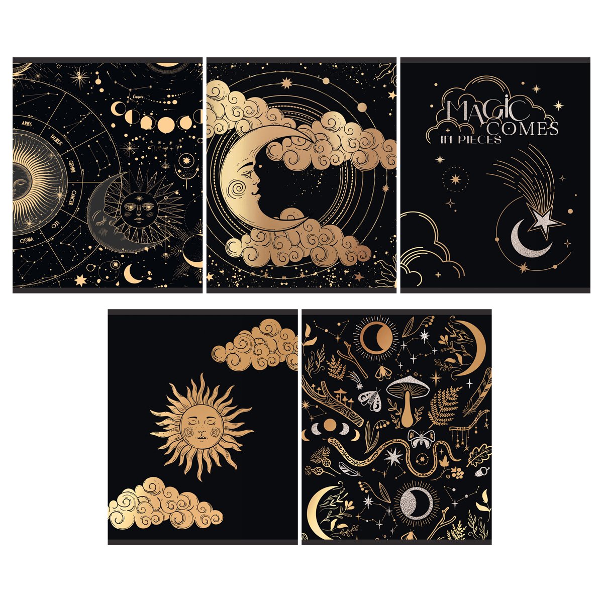 превью Тетрадь 48л., А5, клетка BG «Карты таро», матовая ламинация, тиснение фольгой