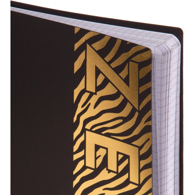 Бизнес-тетрадь Attache Selection Zebra А4.96л, кл, спир, пластик, тон. бл 202305