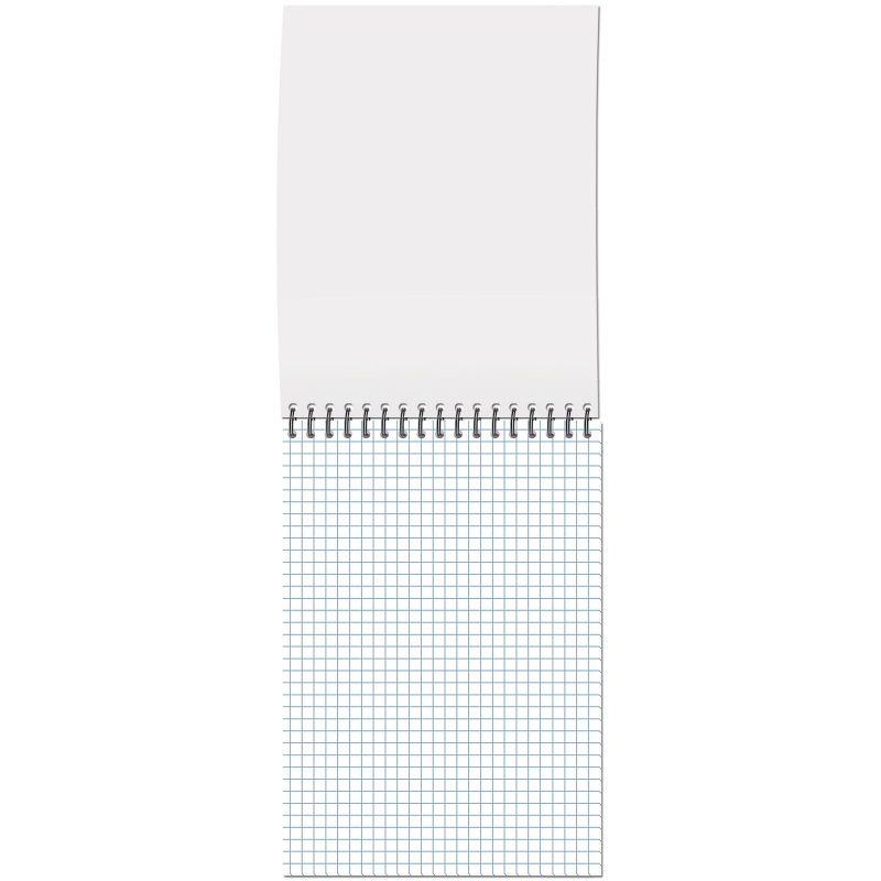 Блокнот А5 60л Attache Nature White flowers клет,65г,100%, греб, карт, ВД-лак