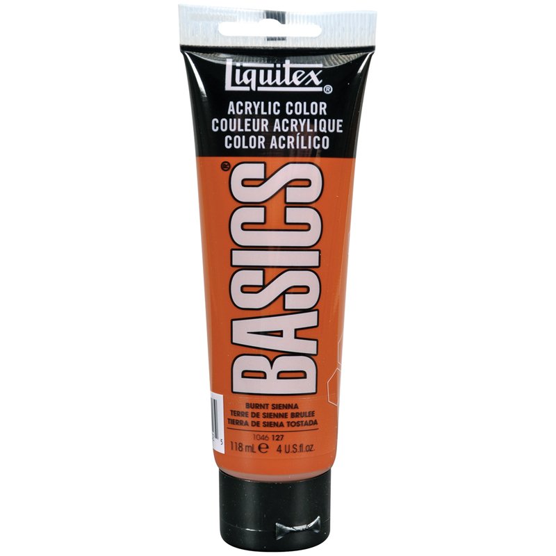 превью Краска акриловая художественная Liquitex «Basics», 118мл, туба, 127 сиена жженая