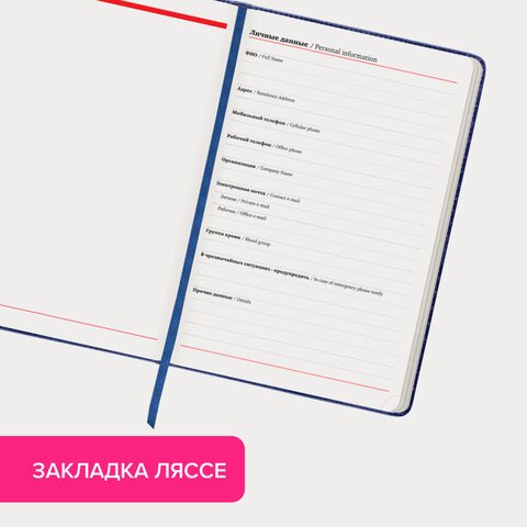 Ежедневник недатированный БОЛЬШОЙ ФОРМАТ 210×297 мм А4, BRAUBERG «Status», 160 л., темно-синий