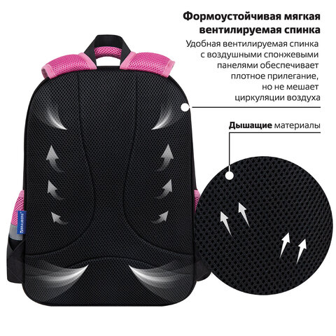 Рюкзак BRAUBERG FAVOUR, 2 отделения, 3 кармана, «Don't wake up», 40×29х15 см