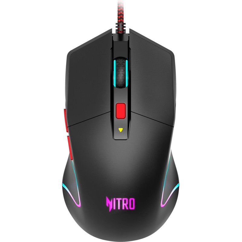 превью Мышь компьютерная Acer Nitro OMW301 черный оптическая 7200dpi/6but USB