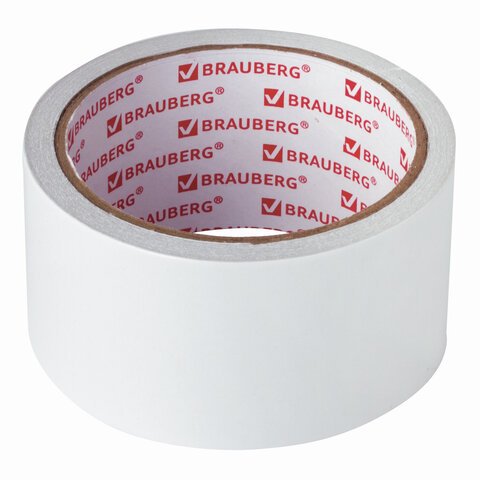 Клейкая двухсторонняя лента 50 мм х 10 м, БУМАЖНАЯ ОСНОВА, BRAUBERG