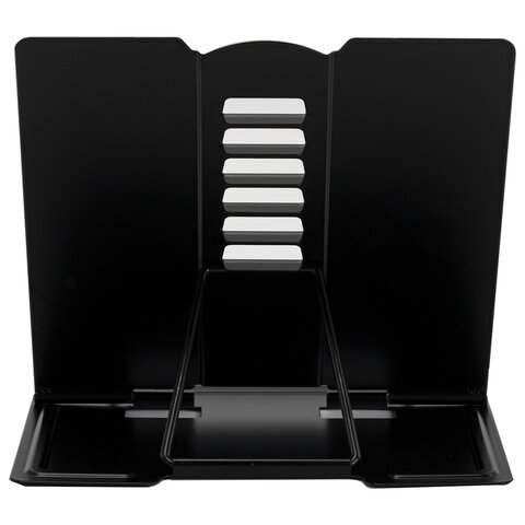 Подставка для книг и учебников BRAUBERG KIDS mini «Black», регулируемый угол наклона, металлическая