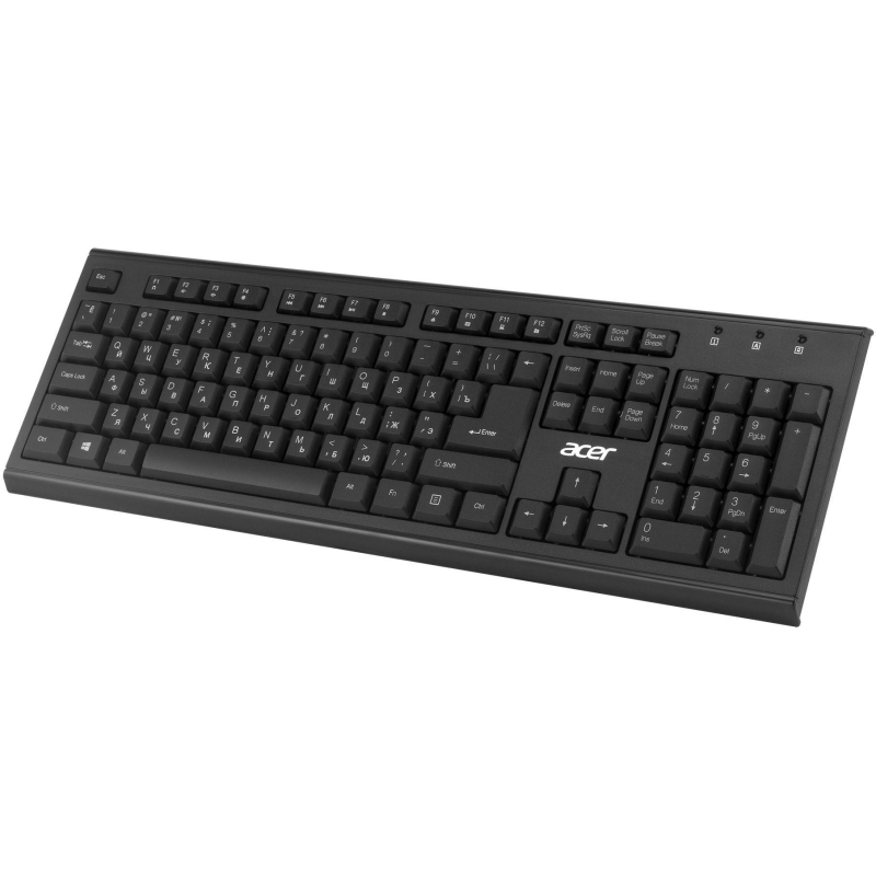 Набор клавиатура+мышь Acer OKR120 клав:black мышь:black USB//(ZL. KBDEE.007)