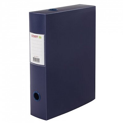 Короб архивный (330×245 мм), 70 мм, пластик, разборный, до 750 листов, синий, 0.7 мм, STAFF, 237274