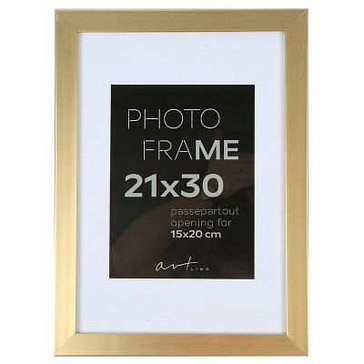 Рамка для фотографий пластиковая Gloria Gold 21×30 см