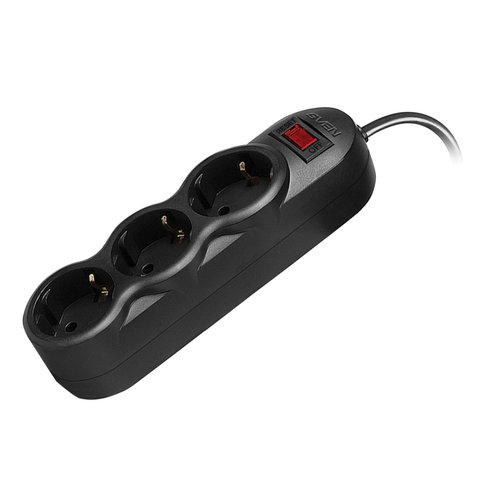 превью Сетевой фильтр SVEN SF-03L, 3 розетки, 5 м, черный