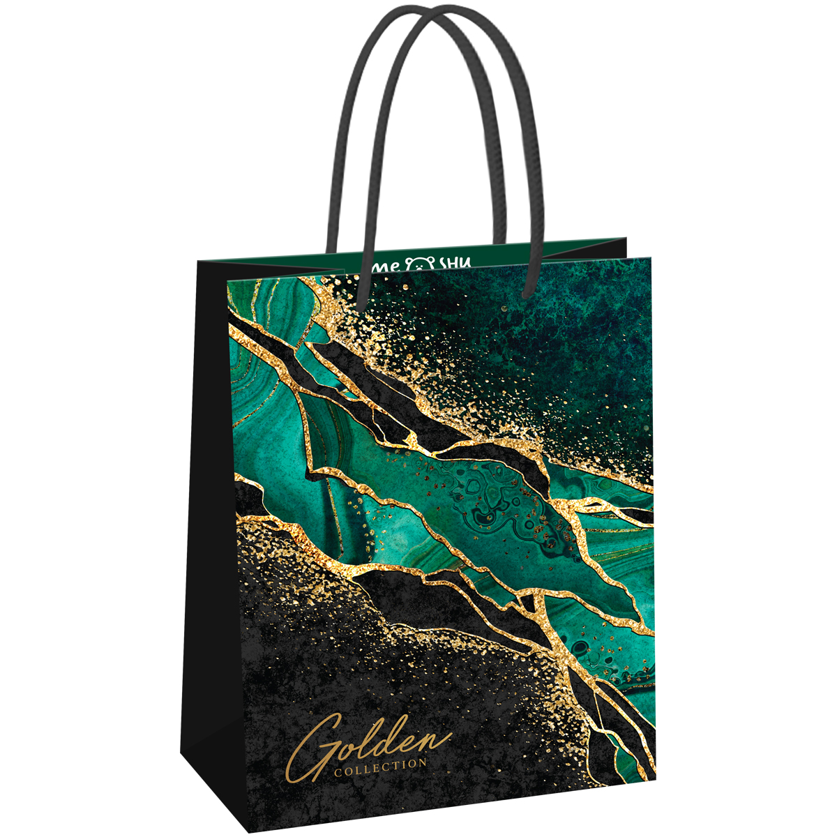 превью Пакет подарочный 18×23×10см MESHU «Emerald», фольга, глянцевая ламинация