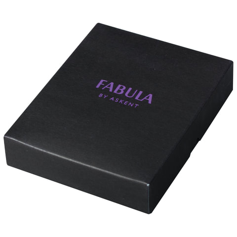 Зажим для купюр FABULA «Kansas», натуральная кожа, отстрочка, тиснение, 105×86 мм, черный