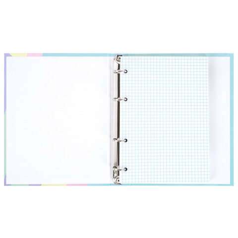 Тетрадь на кольцах А5 175×215 мм, 120 л., твердый картон, клетка, BRAUBERG, кросс-серия PASTEL